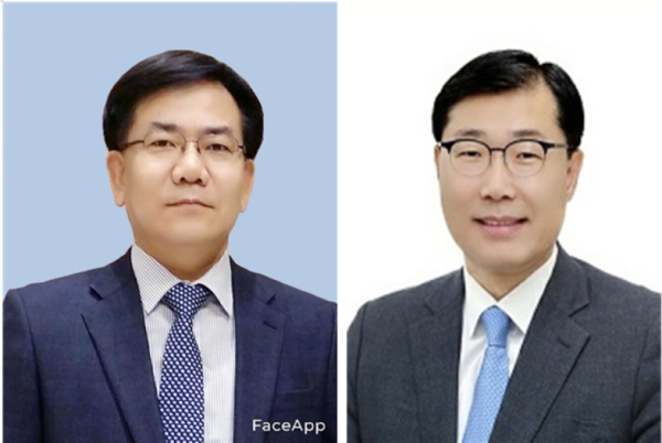 왼쪽 장신기 대변인과 김길용 감사관